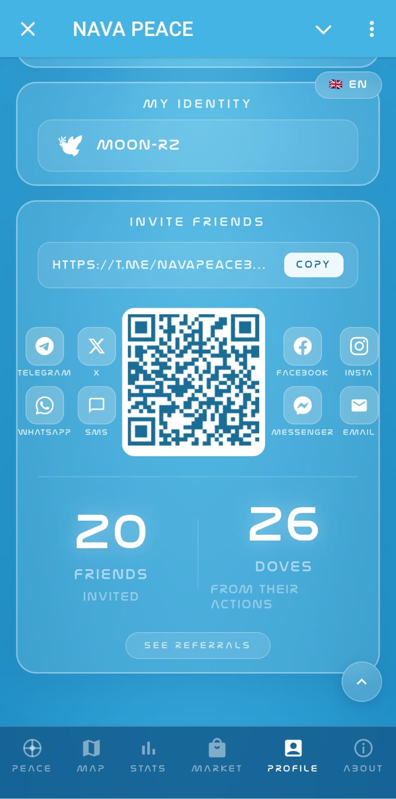 NAVA PEACE - Invite Friends